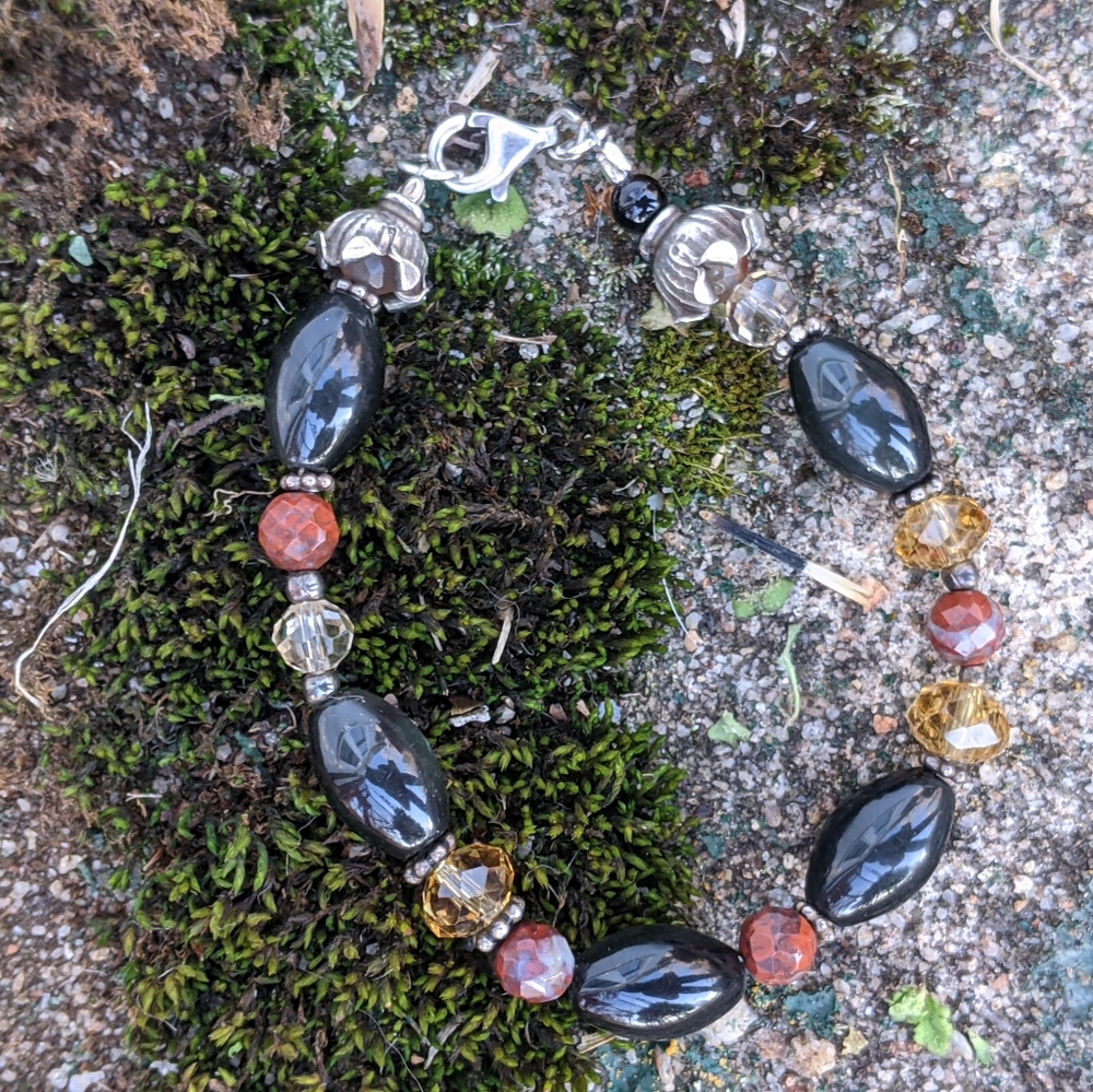 Obsidian Sterling Bracelet - Picture 2 of 5